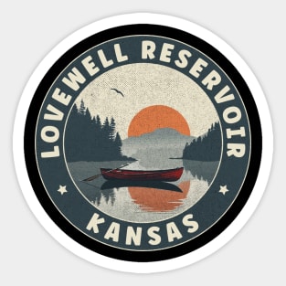 Lovewell Reservoir Kansas Sunset Sticker